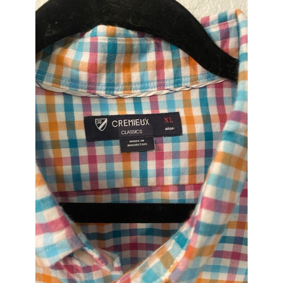 Cremieux Classics Shirt Mens XL Multi Color Plaid Cotton Button Down - Picture 3 of 10
